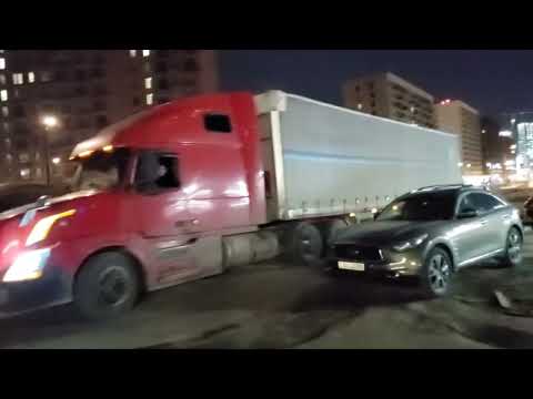 Видео: Рейс до Москвы из Н. Новгорода Сложный выезд со стройки.