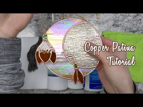Видео: КАК СДЕЛАТЬ - Нанесение медной патины - Учебное пособие по витражу для начинающих