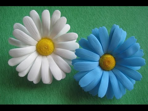 Видео: Цветы из фоамирана - ромашки МК./How to make Foam Flower camomile , DIY, Tutorial Foam