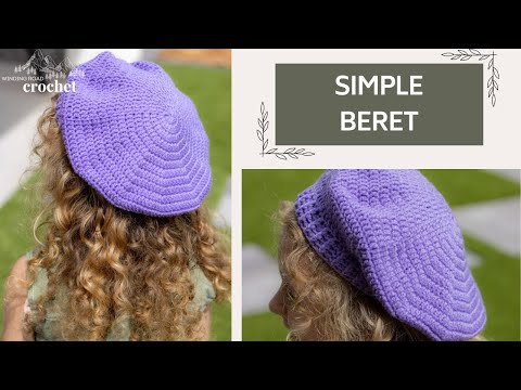 Видео: Как связать крючком берет: простая схема шапки: пошаговое руководство