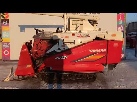 Видео: Зерноуборочный мини-комбайн Yanmar GC221