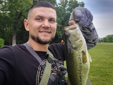 Видео: Дроп шот и Твичинг с берега. Рыбалка на хищника в США. Busse Lake, пригород Чикаго.