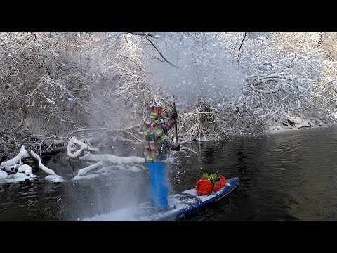 Видео: SUP прогулка после первого снега 2021
