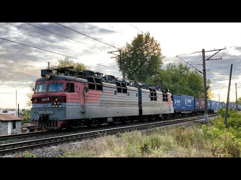 Видео: Медленный ВЛ80С-304 и скрипучие контейнеры