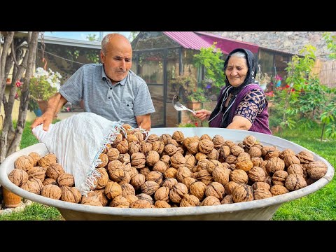 Видео: Много Собранных Крупных Грецких Орехов! Готовим Вкусное Ореховое Варенье на Зиму!