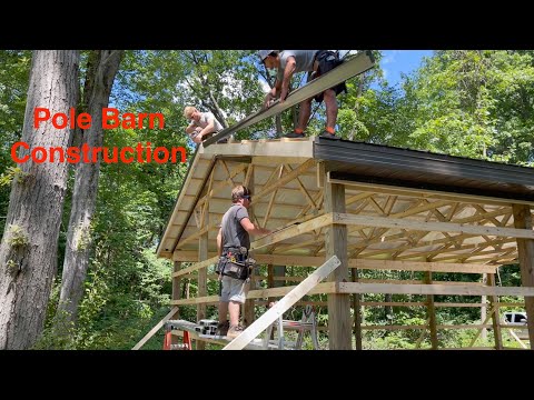Видео: Строительство амбара на столбах и инструкция: металлическая кровля, стены и отделка