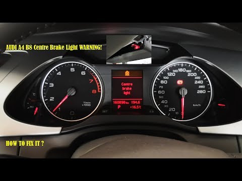 Видео: ИСПРАВЛЕНО - Предупреждение о центральном стоп-сигнале Audi A4 B8 | Проблема с третьим стоп-сигна...