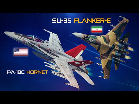 Видео: Американский F/A-18C Hornet против иранского Су-35 Flanker-E: воздушный бой | Цифровой боевой сим...