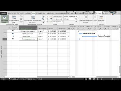 Видео: Ресурсно-бюджетное планирование в MS Project 2013