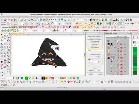 Видео: 🎩 Шляпа с пауком на Хэллоуин / Halloween в Wilcom 4.2 от Li для Instagram 🕸️🎃