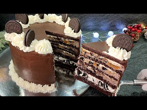 Видео: Роскошный торт КАРАМЕЛЬНЫЙ ОРЕО! Вкуснейший,Тает во рту ! Без желатина!