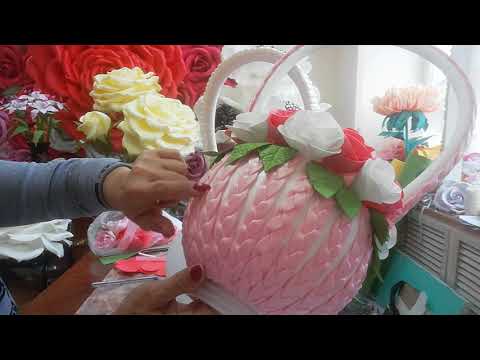 Видео: Корзинка из изолона.