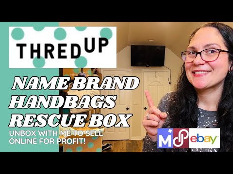 Видео: Спасательная коробка для брендовых сумок Thred Up — распакуйте вместе со мной, чтобы перепродать ...