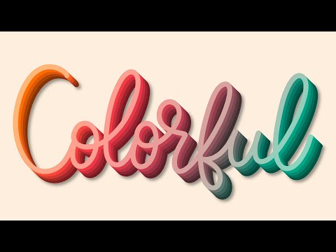 Видео: 5-минутная 3D-надпись на iPad! | Урок по Procreate