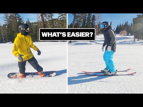 Видео: Что легче: кататься на лыжах или сноуборде?
