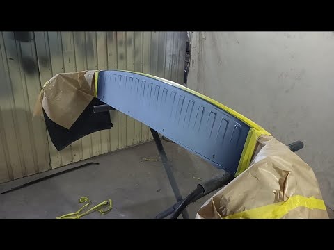 Видео: покраска структурной краской бампера