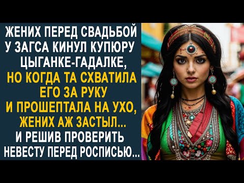 Видео: Жених перед свадьбой у ЗАГСА кинул купюру цыганке-гадалке. Но когда цыганка шепнула ему на ухо...