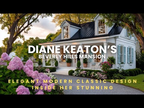 Видео: Элегантный современный классический дизайн Дайан Китон в ее потрясающем особняке в Беверли-Хиллз