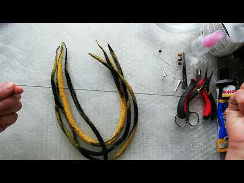 Видео: #флешмоб_готовь_сани_летом Валяю жгут и собираю колье. Процесс работы