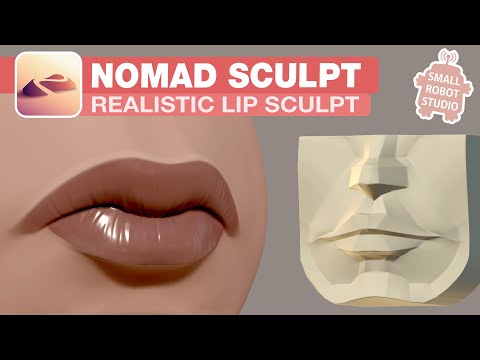 Видео: Nomad Sculpt: реалистичные губы шаг за шагом