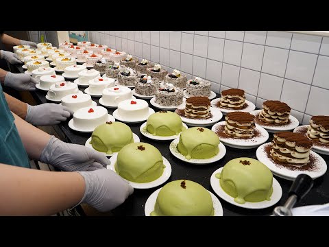 Видео: странно удовлетворяющие видео! приготовление различных корейских тортов TOP3 - Корейская уличная еда
