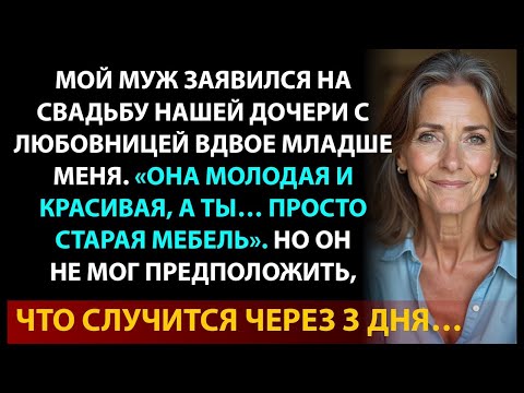 Видео: «Муж бросил меня ради одногруппницы дочери… и явился с ней прямо на её свадьбу!»