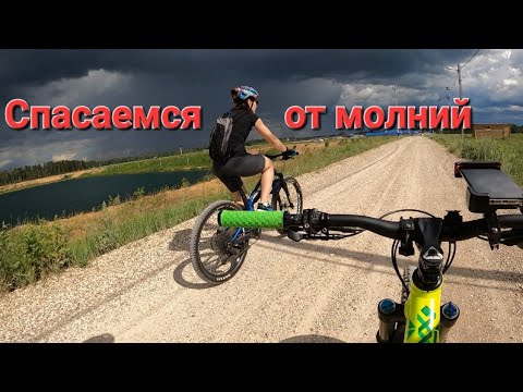 Видео: Нападение пчел в лесу! 🐝 Спасаемся с Леной от молний⚡ВЕЛОПОКАТУШКА 98