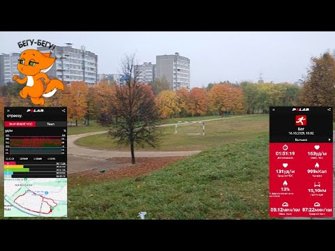 Видео: Дед 60+лет. 15км. Короткие интервалы. #running #бег #спорт #sports