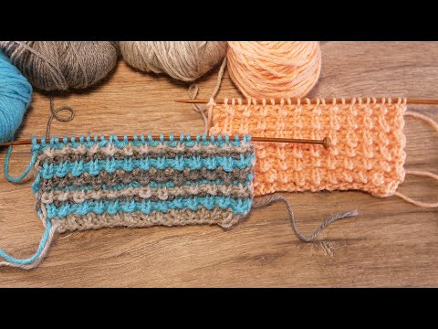 Видео: Двухсторонний узор «Ежик» спицами 🦔 Double-sided «Hedgehog» knitting pattern