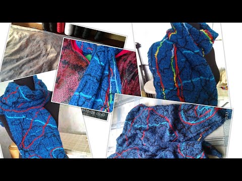 Видео: #crazy_wool#крейзи_вул😬😁тёплый шарф в этой технике🌨️