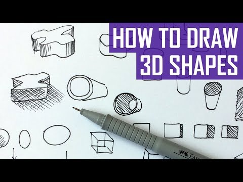 Видео: Как рисовать 3D-фигуры — упражнения для начинающих