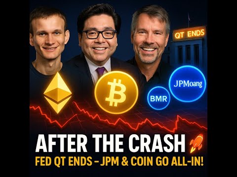 Видео: Что ждёт ETH, BTC и BMNR после краха? 🚀 Программа количественного сокращения ФРС завершена, а JPM...