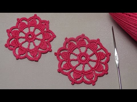 Видео: Как связать ажурный мотив круг - вязание крючком для начинающих - Education crochet