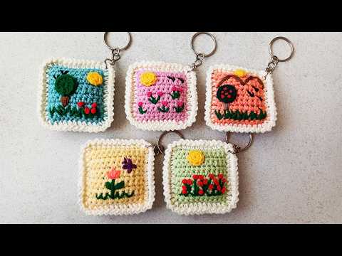 Видео: Мини-шедевры вязания крючком | Брелки, вдохновленные картинами и природой