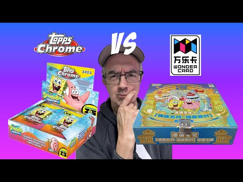Видео: Topps Chrome Spongebob 2025 против Wonder Card Spongebob