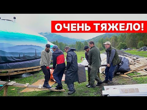 Видео: Ставим печь Гром 80. ДумАли вызвать ВЕРТОЛЕТ!