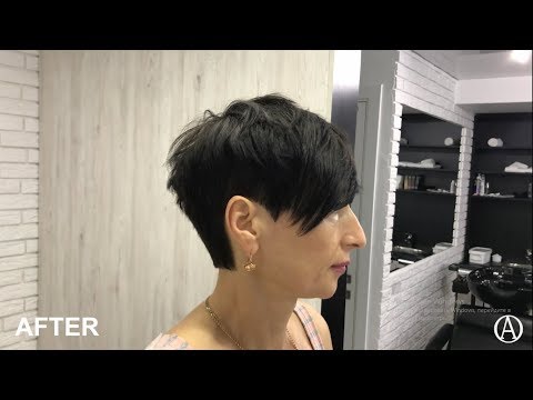 Видео: женская стрижка Пикси с удлиненной челкой