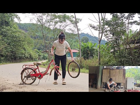 Видео: Девочка восстановила старинный велосипед, который она нашла брошенным в канаве.