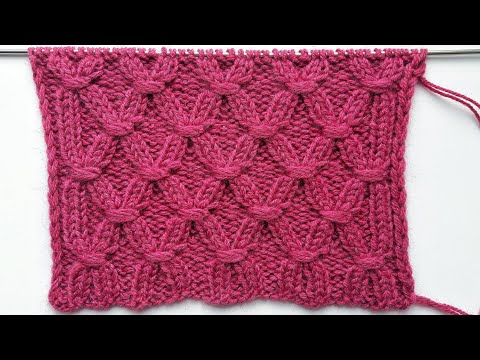 Видео: Интересный узор на основе резинки 2 на 2 с обвитыми петлями для вязания шапок, свитеров спицами