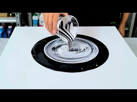 Видео: "Светлая сторона" - Жидкая акриловая живопись с перламутровым переливчатым блеском!