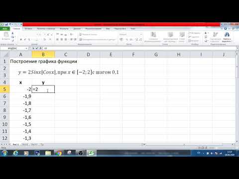 Видео: Построение графика функции в Excel