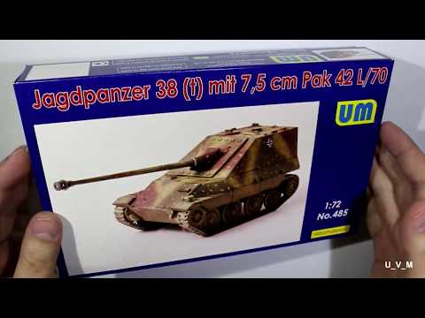 Видео: Обзор и сборка Jagdpanzer 38t 7,5cm Pak 42 L70 UM 1:72