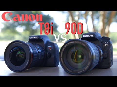 Видео: Практическое сравнение Canon Rebel T8i (850D) и Canon 90D