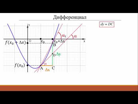 Видео: 12.5 Туынды, функция дифференциалы