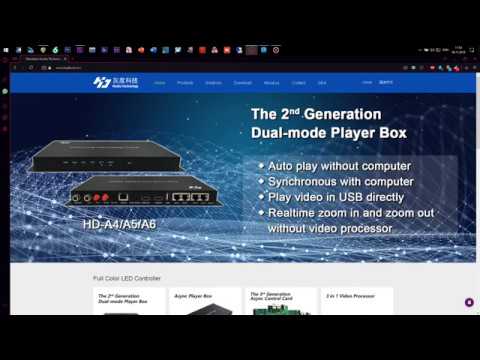 Видео: HUIDU HDplayer настройка асинхронного контроллера C30, A30. SSX file making.