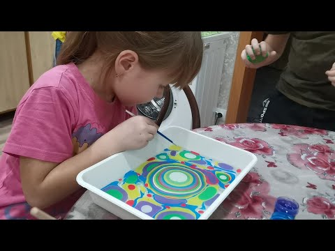 Видео: ЭБРУ Рисование на Воде/Это Просто Супер👍 Понравится Всем! Даже Взрослым! 04.01.22
