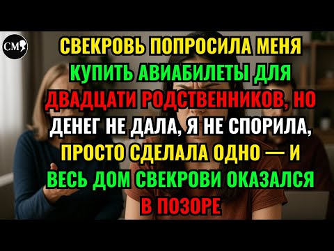 Видео: СВЕКРОВЬ ПОПРОСИЛА МЕНЯ КУПИТЬ АВИАБИЛЕТЫ ДЛЯ ДВАДЦАТИ РОДСТВЕННИКОВ, НО ДЕНЕГ НЕ ДАЛА, Я НЕ...