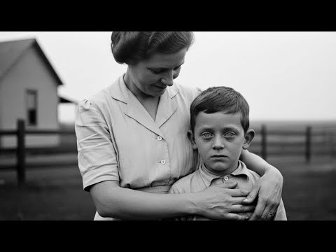 Видео: Женщина обнимает сына в 1931 году — но если приглядеться к лицу мальчика, становится не по себе...