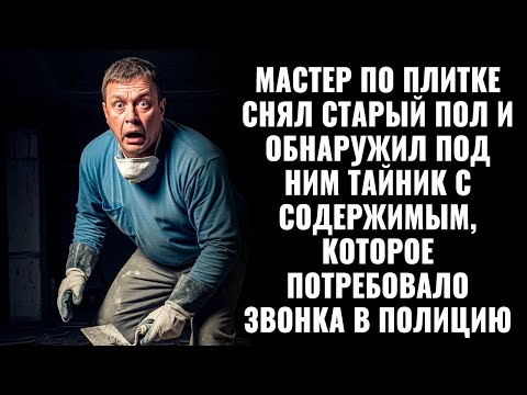 Видео: Мастер по плитке снял старый пол и обнаружил тайник с содержимым которое потребовало звонка в органы