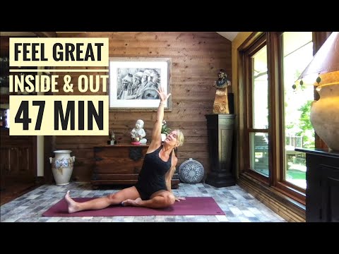 Видео: Чувствуйте себя великолепно внутри и снаружи || Растяжка всего тела || 47 мин